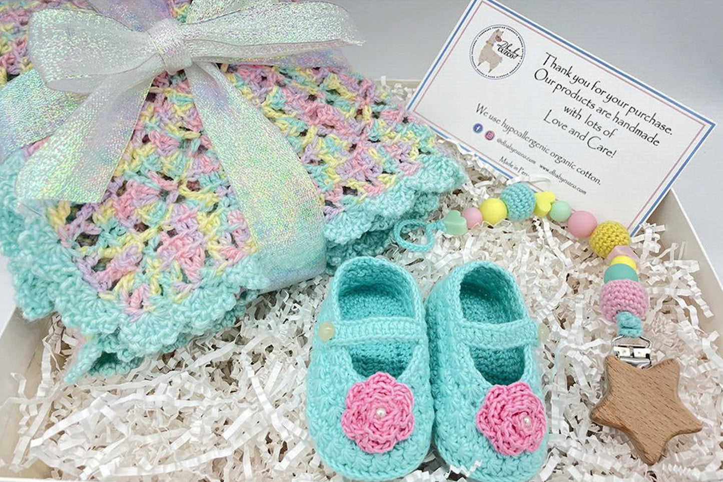 Mint/Pink Blanket Gift Set