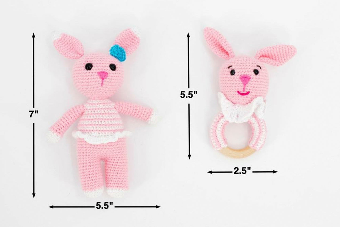 Pink Bunny Crochet Gift Set