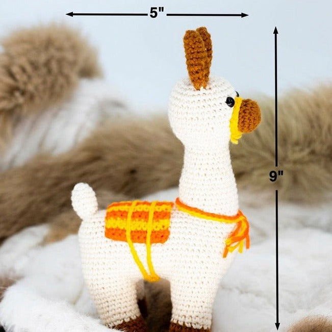 White Llama Crochet Toy