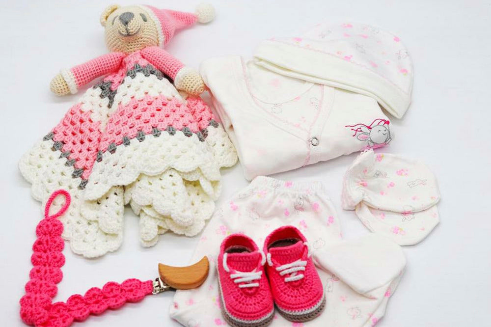 Baby Girl Teddy Bear Set