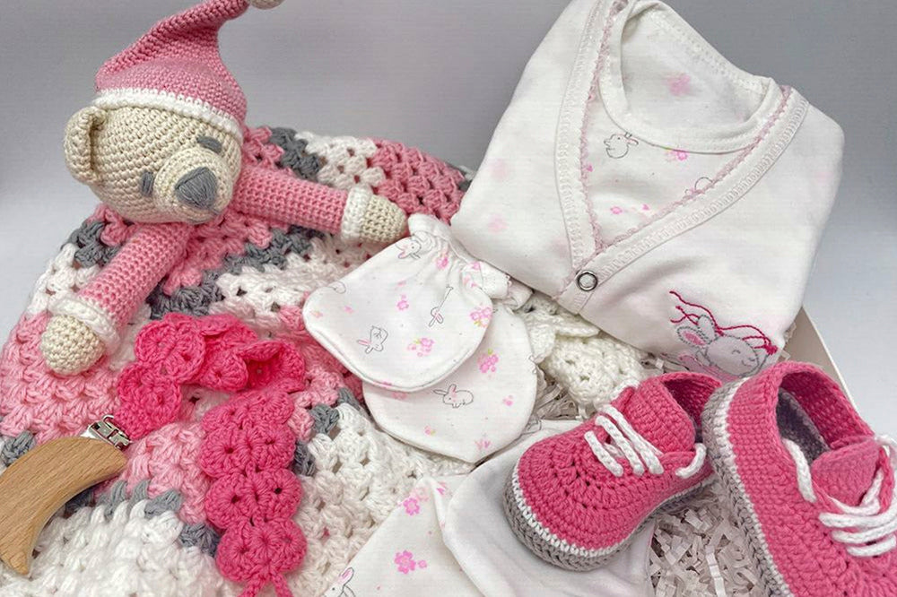 Baby Girl Teddy Bear Set