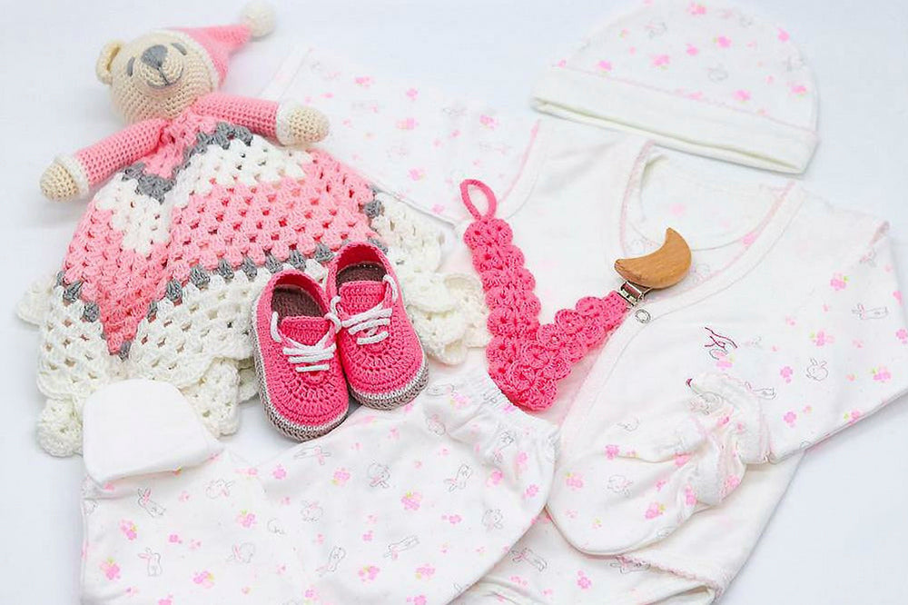 Baby Girl Teddy Bear Set