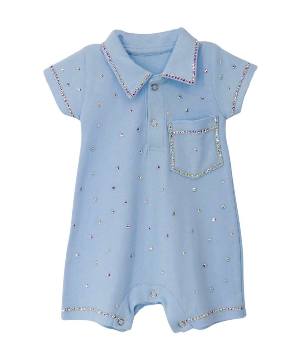 Baby Blue Crystal Onesie