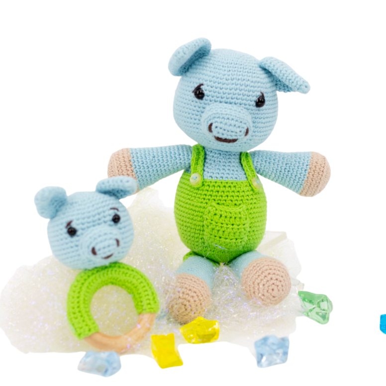 Light Blue Pig Set Dbabycuzco
