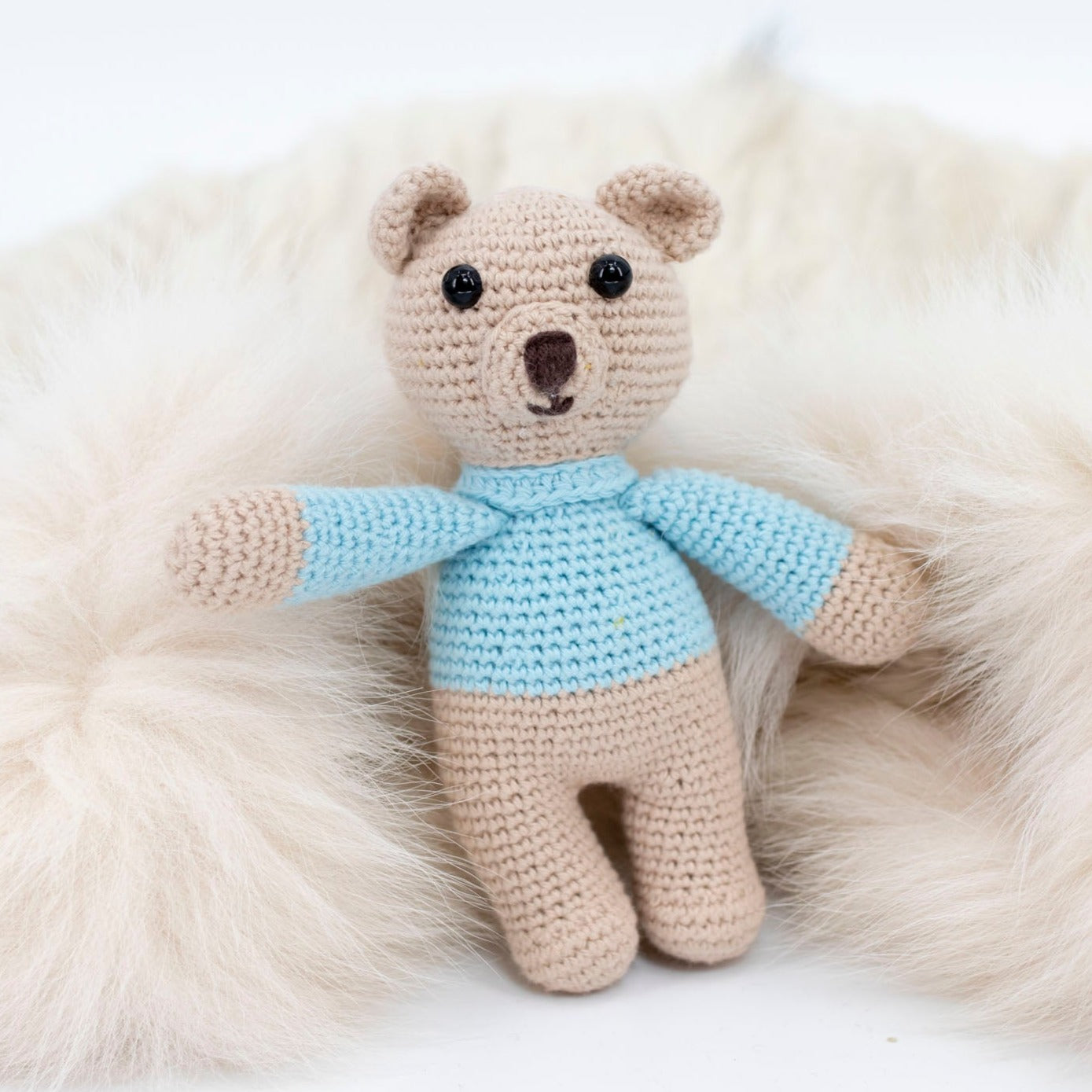 Light Blue Bear Crochet Gift Set