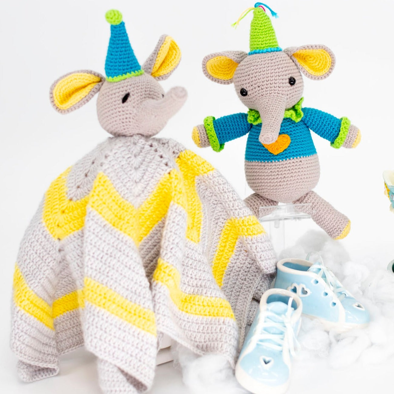Crochet Elephant Gift Set