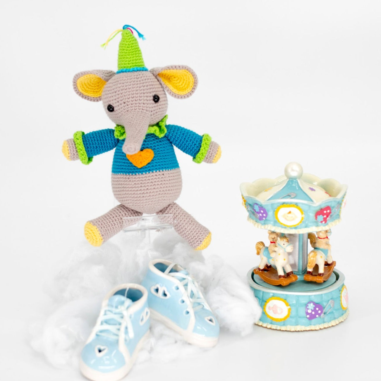 Crochet Elephant Gift Set