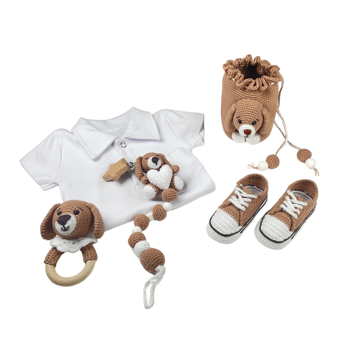Brown Bottle Holder Set