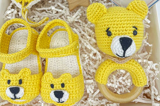 Yellow Teddy Bear Gift Set