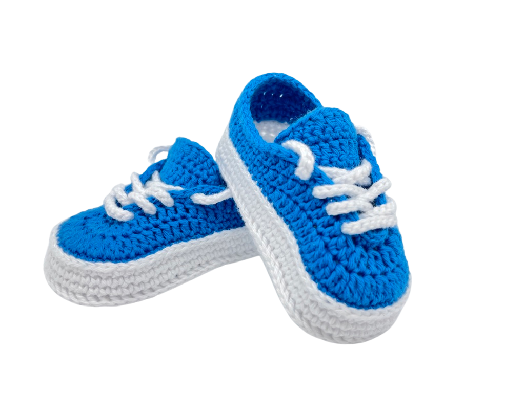 Blue/White Sneakers 0-3M