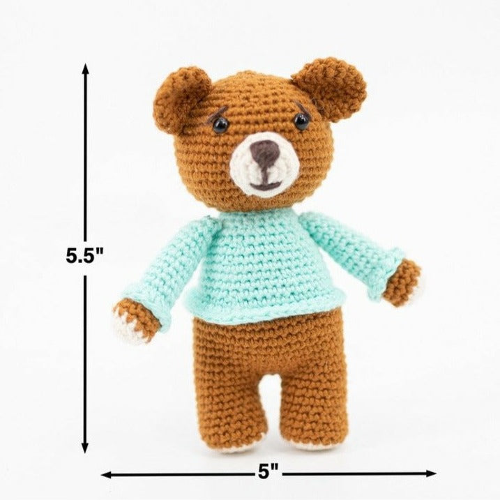 Brown Crochet Bear Toy