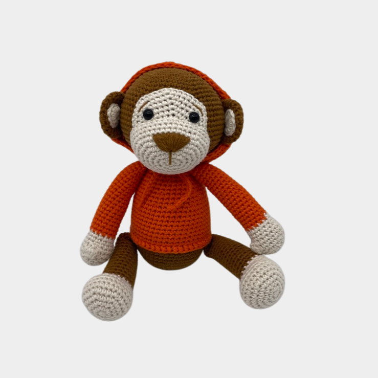 Orange Monkey Plush Toy