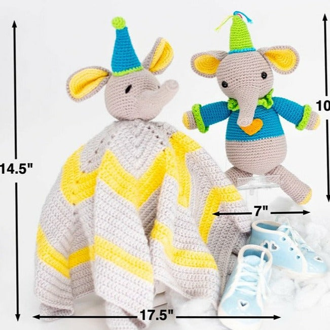 Crochet  Elephant Gift Set