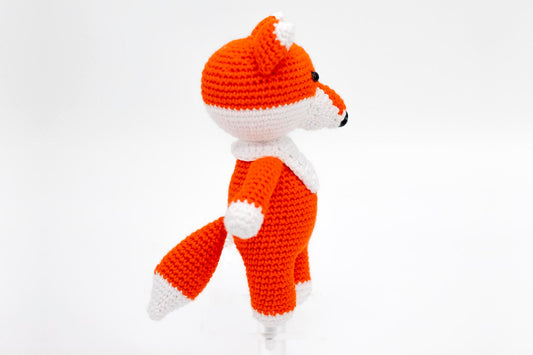 Orange Crochet Wolf Toy